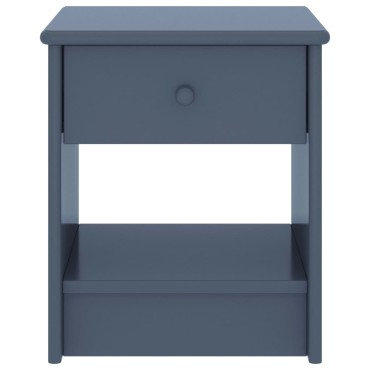 vidaXL Κομοδίνο Ανοιχτό Γκρι 35x30x40cm Μασίφ Ξύλο Πεύκου 1 τεμ.