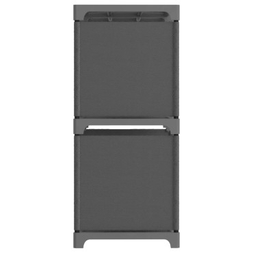 vidaXL Ραφιέρα με 4 Κύβους & Κουτιά Γκρι 69x30x72,5cm Υφασμάτινη 1 τεμ.