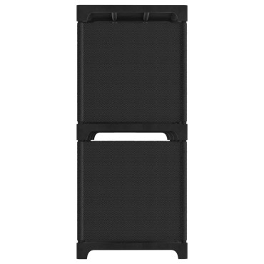 vidaXL Ραφιέρα με 6 Κύβους Μαύρη 103x30x72,5cm Υφασμάτινη 1 τεμ.