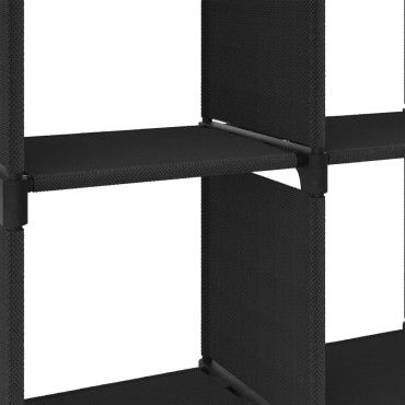 vidaXL Ραφιέρα με 6 Κύβους Μαύρη 103x30x72,5cm Υφασμάτινη 1 τεμ.