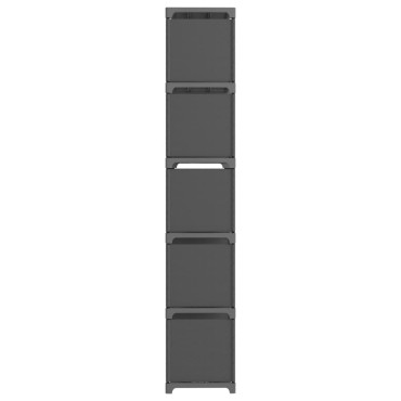 vidaXL Ραφιέρα με 15 Κύβους & Κουτιά Γκρι 103x30x175,5cm Υφασμάτινη 1 τεμ.