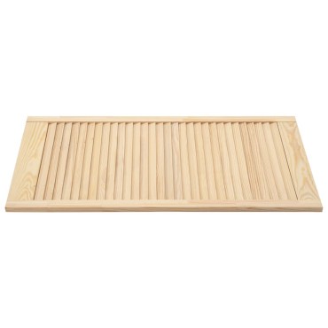 vidaXL Πορτάκια με Περσίδες 2 Τεμ. 99,3x39,4 εκ. από Μασίφ Ξύλο Πεύκου