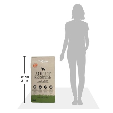 vidaXL Ξηρά Τροφή Σκύλων Premium Adult Sensitive Lamb & Rice 2τεμ 30 κ