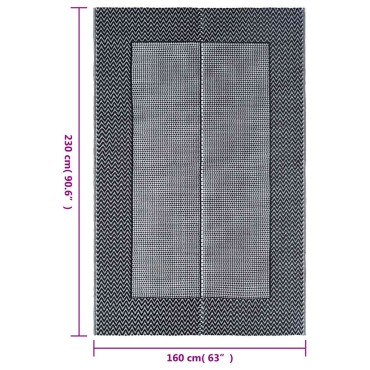 vidaXL Χαλί εξωτερικού χώρου ARAKIL Γκρι 160x230 cm PP