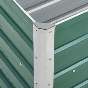 vidaXL Ζαρντινιέρα Υπερυψωμένη Πράσινη 240x40x45 εκ. Γαλβαν. Χάλυβας