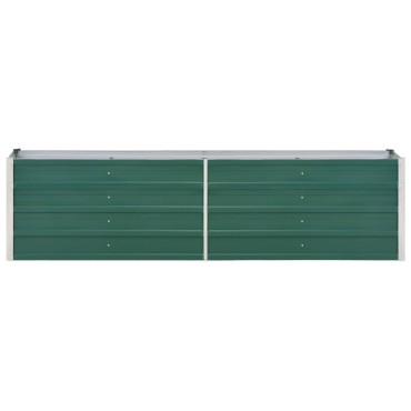vidaXL Ζαρντινιέρα Υπερυψωμένη Πράσινη 240x40x45 εκ. Γαλβαν. Χάλυβας