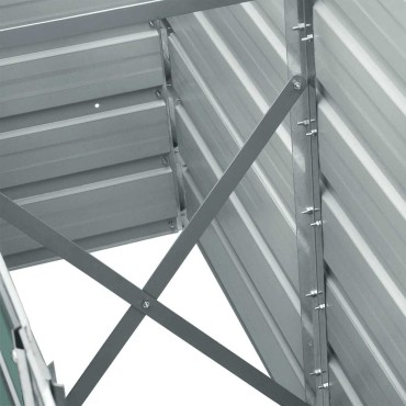 vidaXL Ζαρντινιέρα Υπερυψωμένη Πράσινη 240x40x45 εκ. Γαλβαν. Χάλυβας