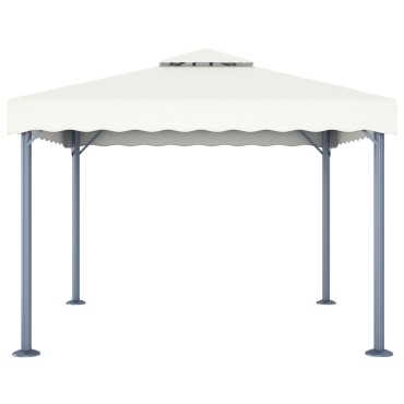 vidaXL Κιόσκι Κρεμ 300 x 300 εκ. Αλουμινίου