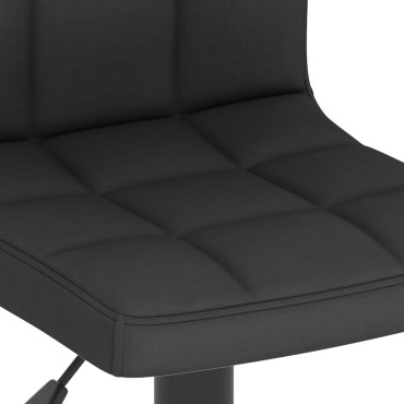 vidaXL Σκαμπό Μπαρ 2 τεμ. Μαύρα Υφασμάτινα 40x47x(90-111)cm