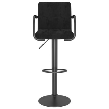 vidaXL Σκαμπό Μπαρ 2 τεμ. Μαύρα Βελούδινα 48x47x(90-111)cm