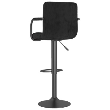 vidaXL Σκαμπό Μπαρ 2 τεμ. Μαύρα Βελούδινα 48x47x(90-111)cm