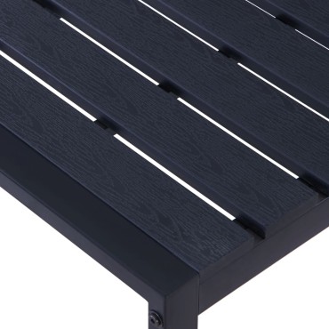 vidaXL Πάγκος Κήπου Μαύρος από Πολυστυρένιο 180x40x45cm