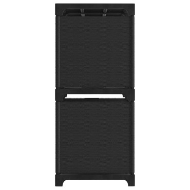 vidaXL Ραφιέρα με 4 Κύβους Μαύρη 69x30x72,5cm Υφασμάτινη 1 τεμ.