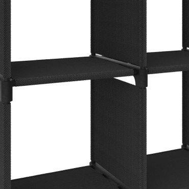vidaXL Ραφιέρα με 4 Κύβους Μαύρη 69x30x72,5cm Υφασμάτινη 1 τεμ.