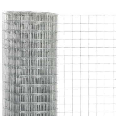 vidaXL Συρματόπλεγμα Κοτετσόσυρμα Ασημί 25x0,5 μ. Γαλβαν. Ατσάλι 25x0,5 μ. (ΜxΥ)</li><li>Διαστάσεις διχτυού: 19x19 χιλ. (ΜxΠ)</li><li>Διάμετρος ρολού: 18,3cm