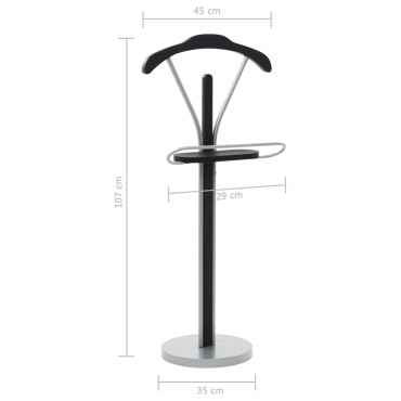 vidaXL Καλόγερος Κοστουμιών Μαύρο / Γκρι 45 x 35 x 107 εκ.
