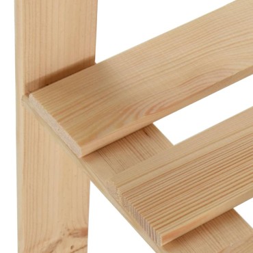 vidaXL Γωνιακή Ραφιέρα 5 Επιπέδων 82,5x82,5 x170 εκ. Μασίφ Ξύλο Πεύκου