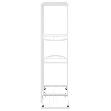 vidaXL Ανθοστήλη 4 Επιπέδων Λευκή 43 x 22 x 76 εκ. Μεταλλική