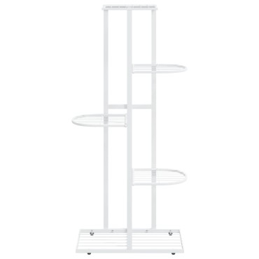 vidaXL Ανθοστήλη 5 Επιπέδων Λευκή 43 x 22 x 98 εκ. Μεταλλική