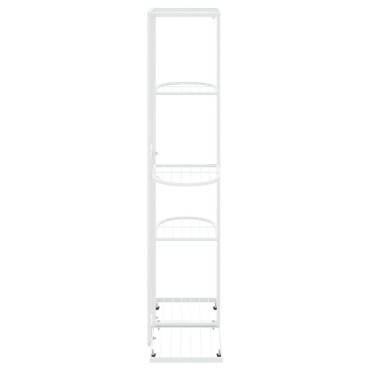 vidaXL Ανθοστήλη 5 Επιπέδων Λευκή 43 x 22 x 98 εκ. Μεταλλική