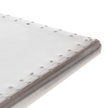 vidaXL Γραφείο Aviator Ασημί 112x50x76cm Μεταλλικό 1 τεμ.