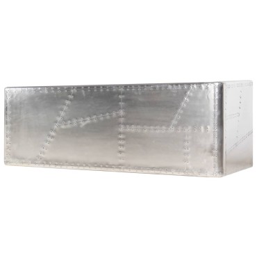 vidaXL Γραφείο Aviator Ασημί 112x50x76cm Μεταλλικό 1 τεμ.