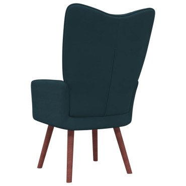 vidaXL Πολυθρόνα Relax Μπλε Βελούδινη 61,5x69x95,5cm 1 τεμ.