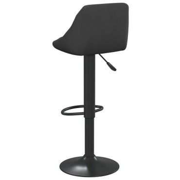 vidaXL Σκαμπό Μπαρ 2 τεμ. Μαύρα Βελούδινα 46x44x(82-103)cm