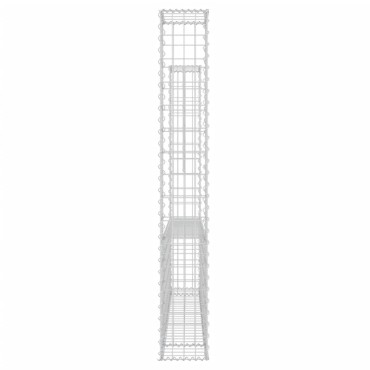 vidaXL Συρματοκιβώτιο σε U Σχήμα με 2 Στύλους 140x20x150cm Σιδερένιο