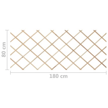 vidaXL Καφασωτό Φράχτης 5 τεμ. 180x80cm από Μασίφ Ξύλο Ελάτης