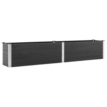 vidaXL Ζαρντινιέρα Υπερυψωμένη Γκρι 200 x 50 x 54 εκ. από WPC