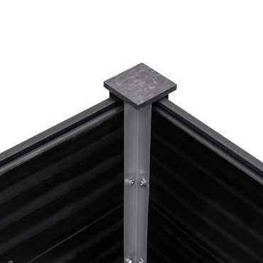 vidaXL Ζαρντινιέρα Υπερυψωμένη Γκρι 200 x 50 x 91 εκ. από WPC