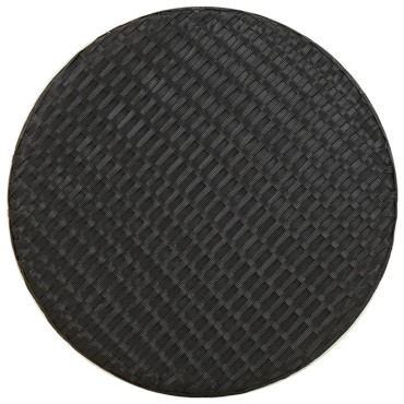 vidaXL Τραπεζάκι Μαύρο από Συνθετικό Ρατάν 45x45cm 1 τεμ.