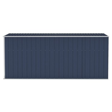 vidaXL Αποθήκη Κήπου Επιτοίχια Ανθρακί 118 x 382 x 178 εκ. από Ατσάλι