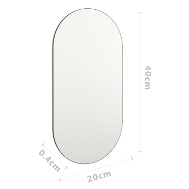 vidaXL Καθρέφτης 40 x 20 εκ. Γυάλινος