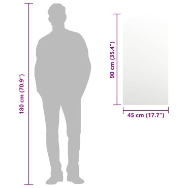 vidaXL Καθρέφτης 90 x 45 εκ. Γυάλινος