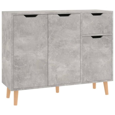 vidaXL Μπουφές Γκρι Σκυροδ. 90x30x72cm από Επεξεργασμένο Ξύλο 1 τεμ.