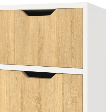 vidaXL Μπουφές Λευκός/Sonoma Δρυς 90x30x72cm Επεξεργασμένο Ξύλο 1 τεμ.