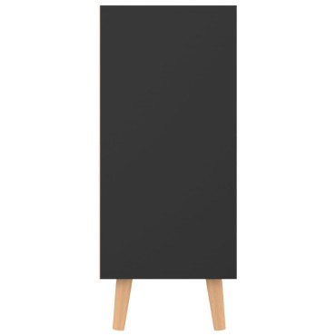 vidaXL Μπουφές Γυαλιστερό Μαύρο 90x30x72cm Επεξεργασμένο Ξύλο 1 τεμ.
