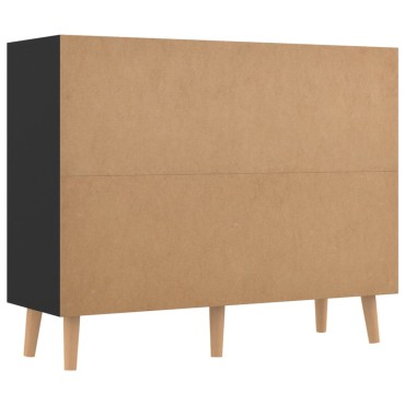 vidaXL Μπουφές Γυαλιστερό Μαύρο 90x30x72cm Επεξεργασμένο Ξύλο 1 τεμ.
