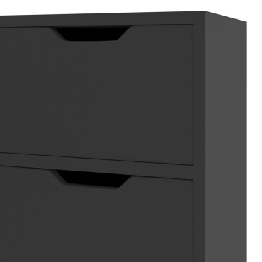 vidaXL Μπουφές Γυαλιστερό Μαύρο 90x30x72cm Επεξεργασμένο Ξύλο 1 τεμ.