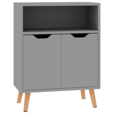 vidaXL Μπουφές Γκρι 60x30x72cm από Επεξεργασμένο Ξύλο 1 τεμ.