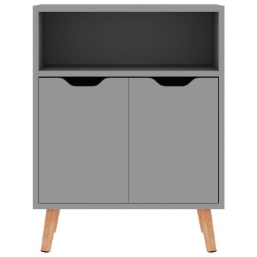 vidaXL Μπουφές Γκρι 60x30x72cm από Επεξεργασμένο Ξύλο 1 τεμ.