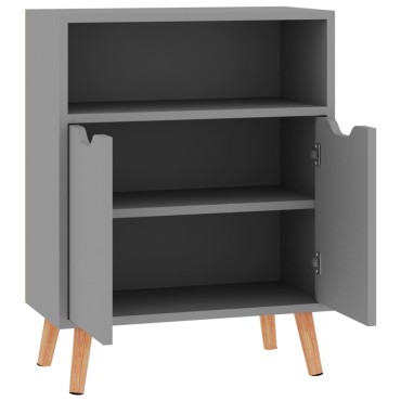 vidaXL Μπουφές Γκρι 60x30x72cm από Επεξεργασμένο Ξύλο 1 τεμ.