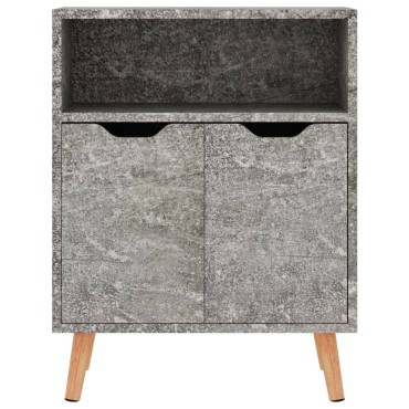 vidaXL Μπουφές Γκρι Σκυροδέματος 60x30x72cm Επεξεργασμένο Ξύλο 1 τεμ.