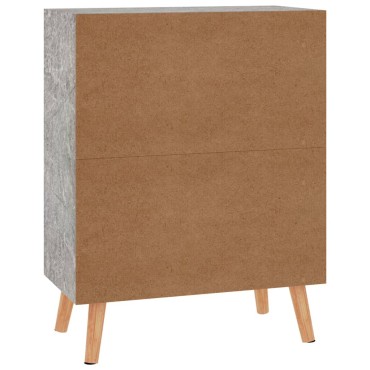 vidaXL Μπουφές Γκρι Σκυροδέματος 60x30x72cm Επεξεργασμένο Ξύλο 1 τεμ.