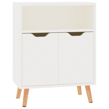 vidaXL Μπουφές Γυαλιστερό Λευκό 60x30x72cm από Επεξεργασμένο Ξύλο 1 τεμ.