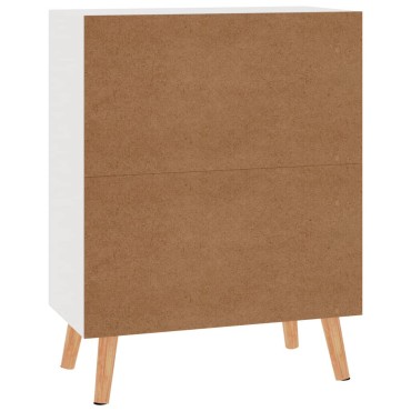 vidaXL Μπουφές Γυαλιστερό Λευκό 60x30x72cm από Επεξεργασμένο Ξύλο 1 τεμ.