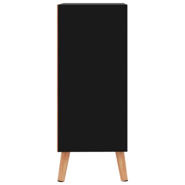 vidaXL Μπουφές Γυαλιστερό Μαύρο 60x30x72cm Επεξεργασμένο Ξύλο 1 τεμ.