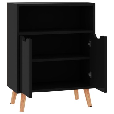vidaXL Μπουφές Γυαλιστερό Μαύρο 60x30x72cm Επεξεργασμένο Ξύλο 1 τεμ.